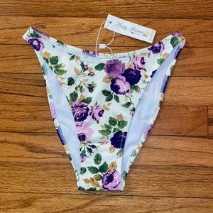“Purple Flowers” Heavy Manners Swimwear
